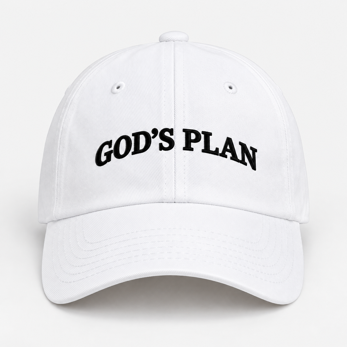 White “GOD’S PLAN” Premium Cap