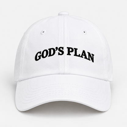 White “GOD’S PLAN” Premium Cap