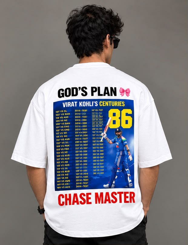 Virat Kohli’s 86th Centuries Viral oversized Tshirt  ( FREE DELIVERY )