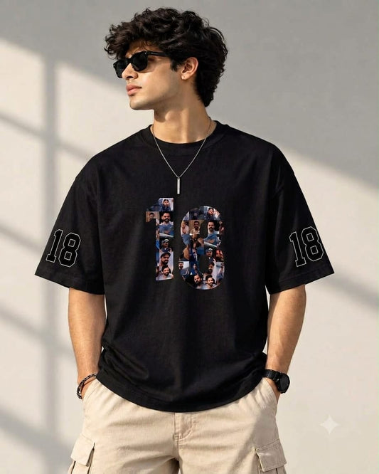 God's Plan Edition "18" Oversized Black  premium T-shirt FREE DELIVERY All over IND